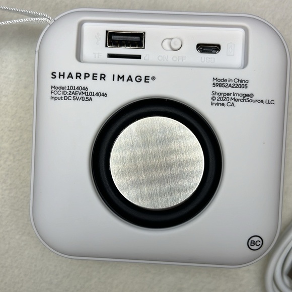Sharper Image Speaker w Charging Cord. Used twice. Perfect condition - Picture 4 of 7